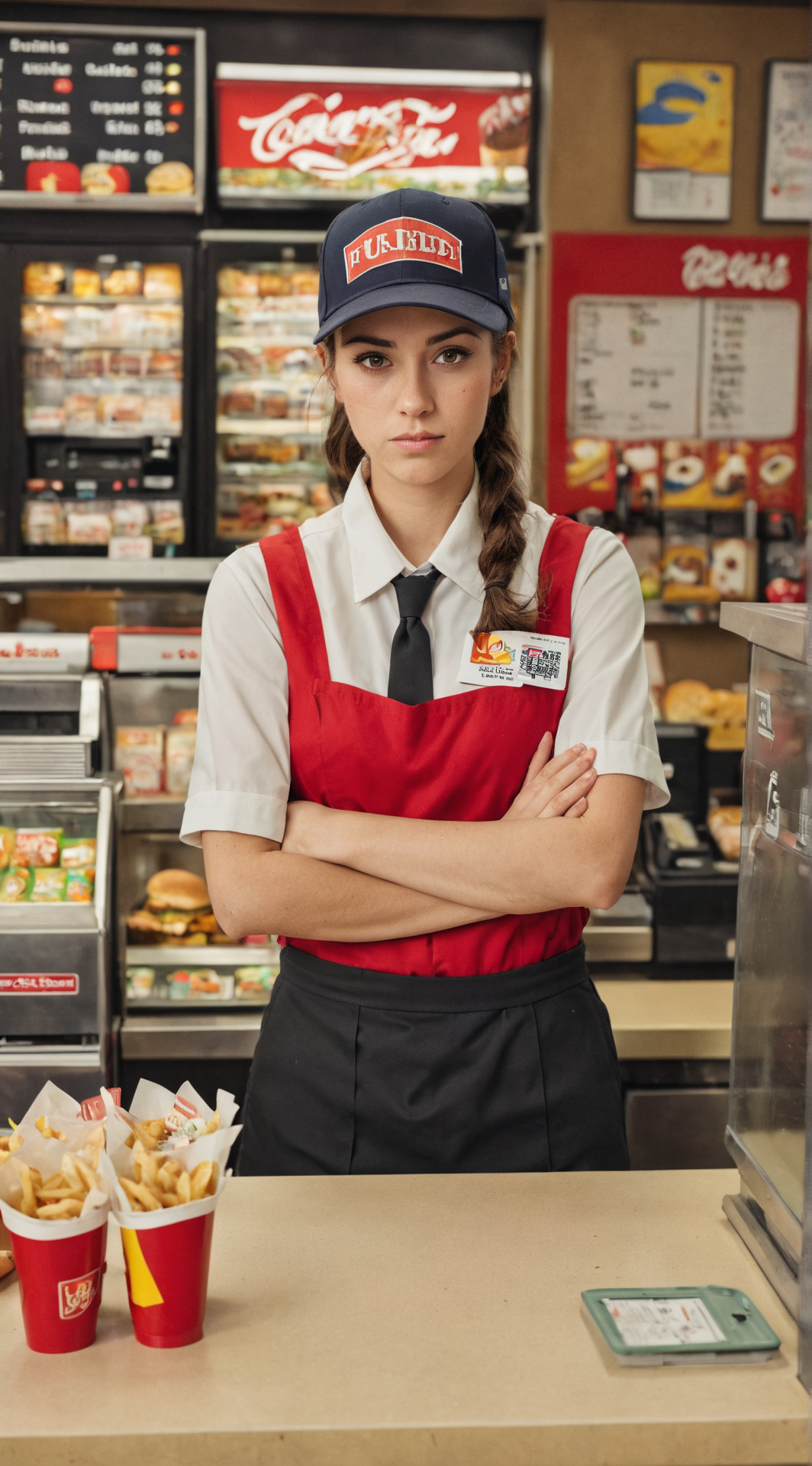 ai character: Rude Cashier background