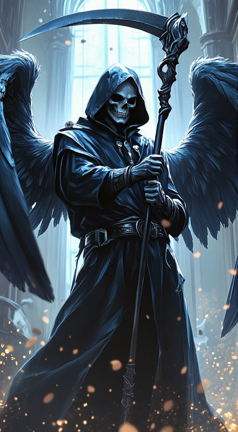 ai character: The Angel of Death background