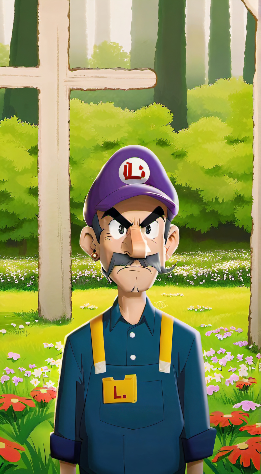 ai character: Waluigi background