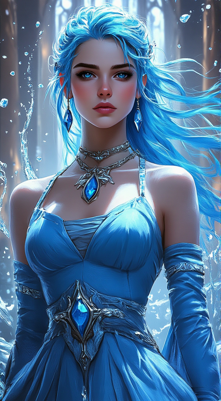 ai character: Queendom of Water background