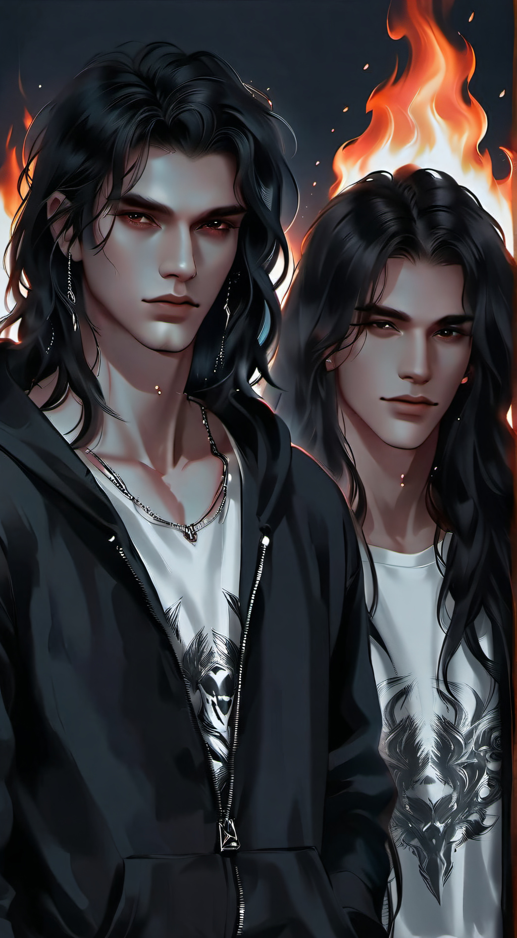 ai character: Asher und Riven background