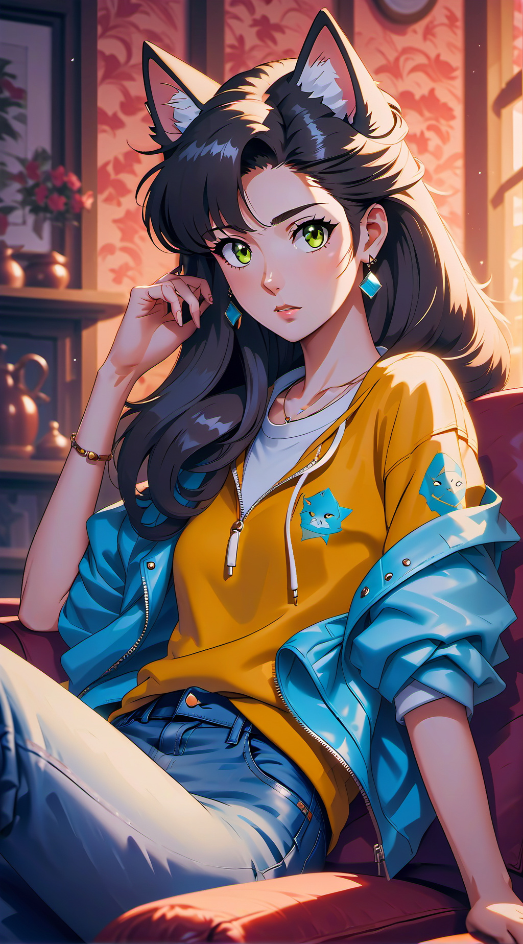 ai character: Moon background