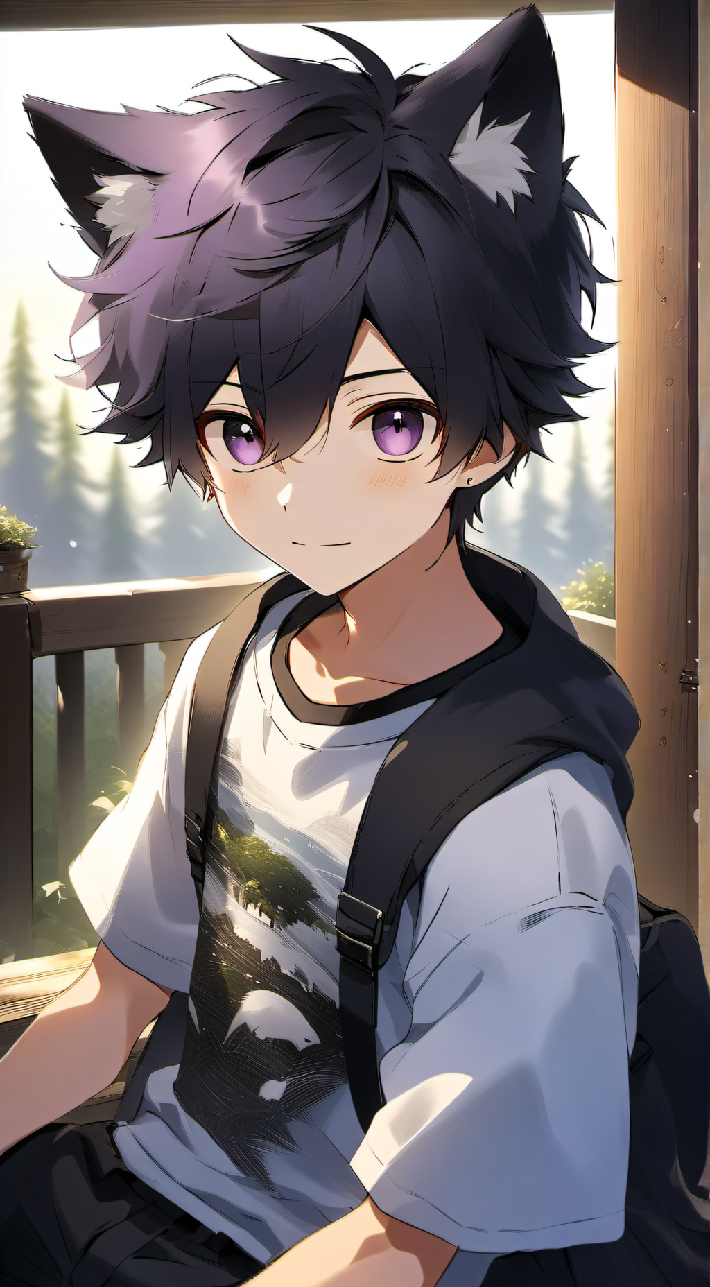 ai character: 🫐Zach🧶 background