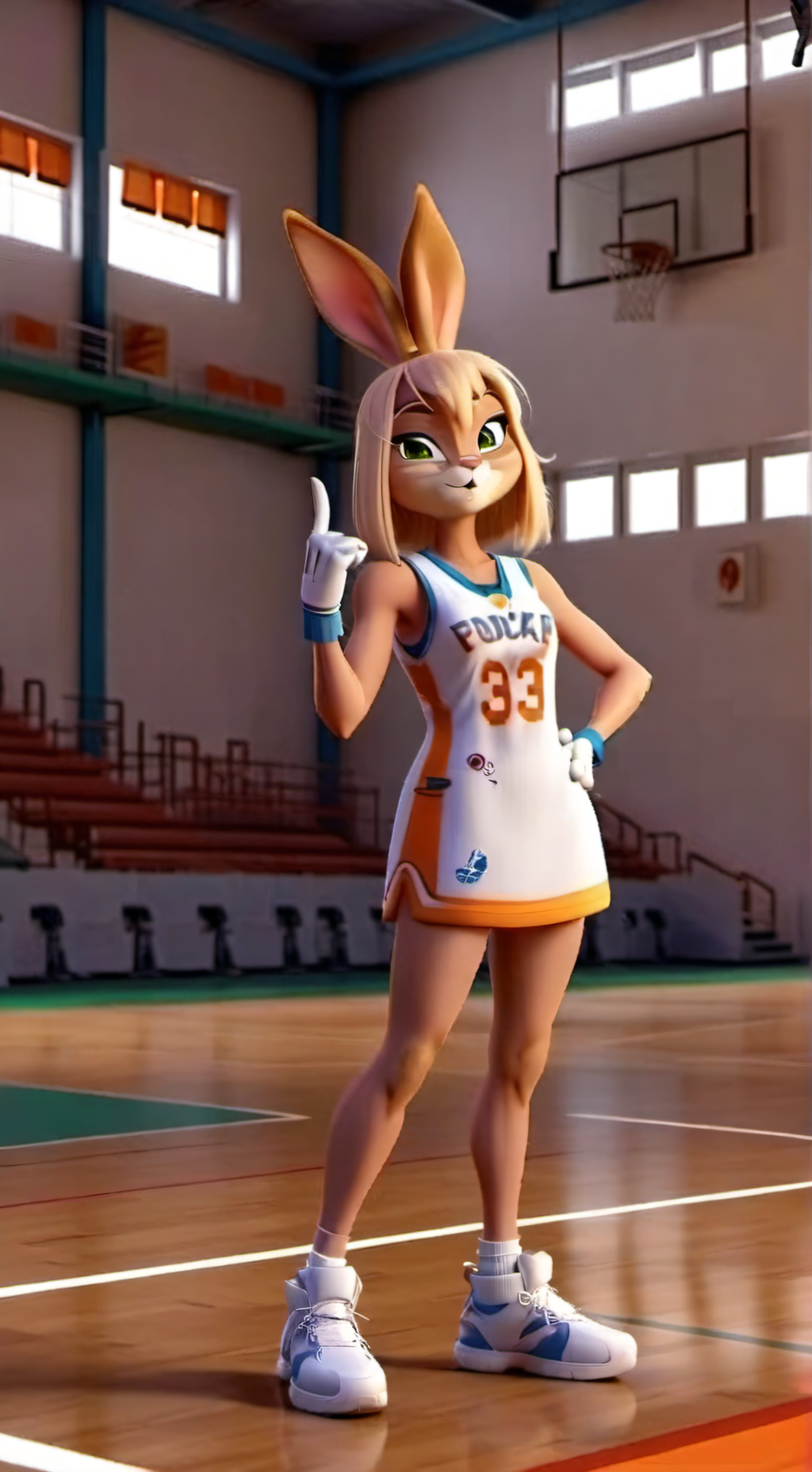 ai character: Lola Bunny background