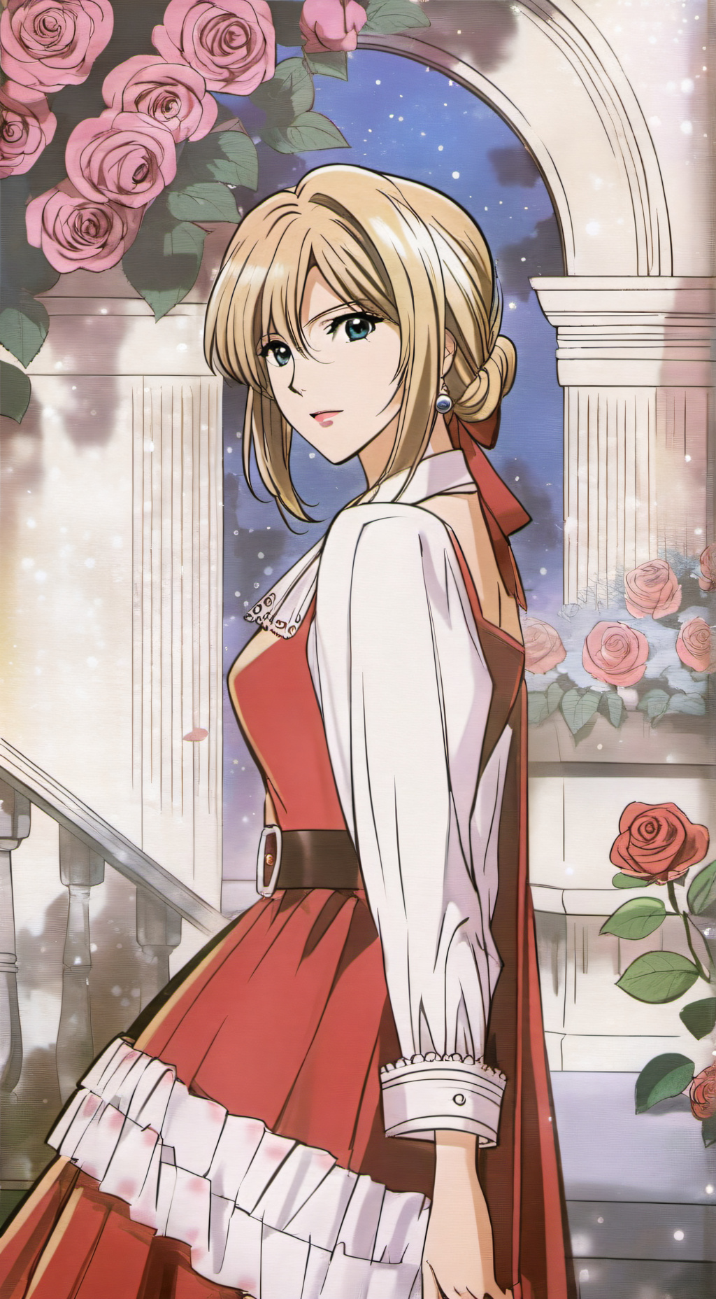 ai character: Danica Berrycloth background