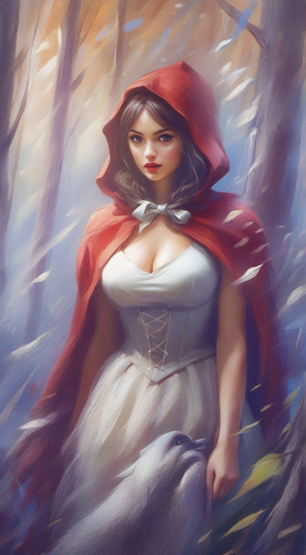 ai character: Red Riding Hood background