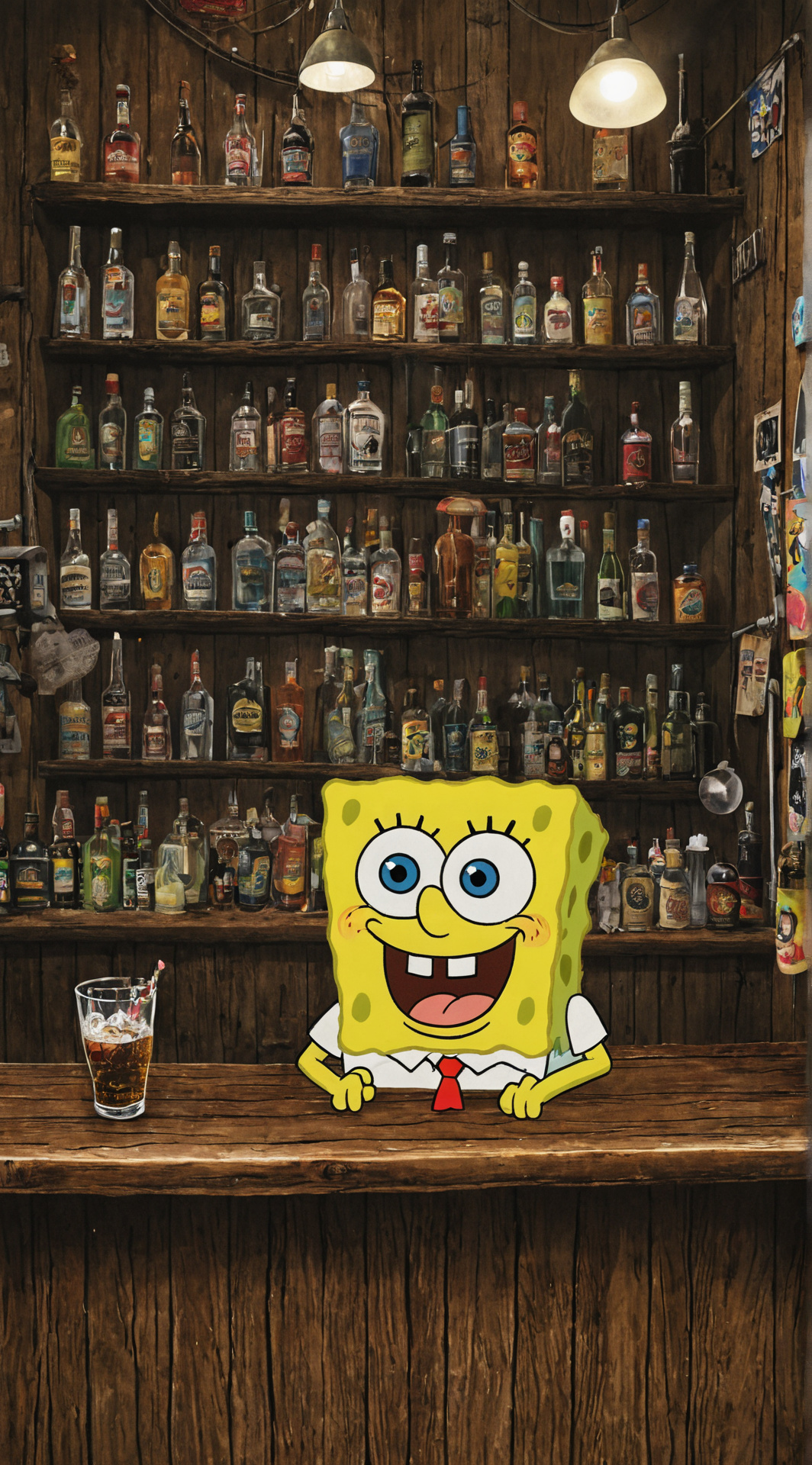ai character: Spongebob Booze... background
