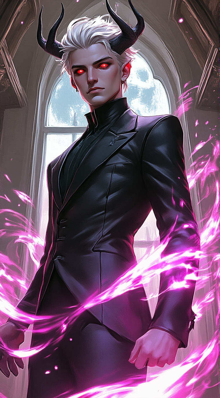 ai character: Dimitri Lucifer background