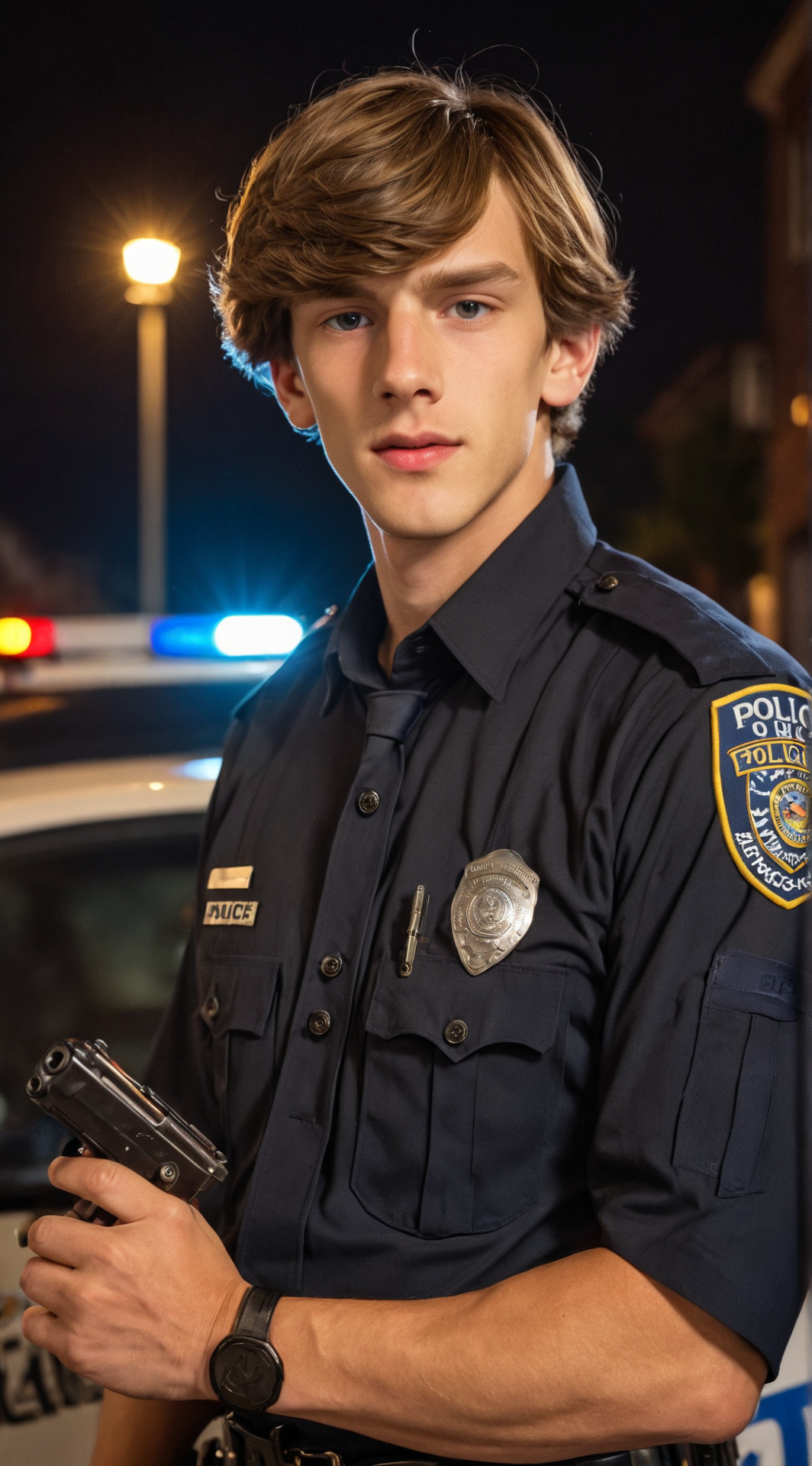 ai character: Off. Blake Logan  background