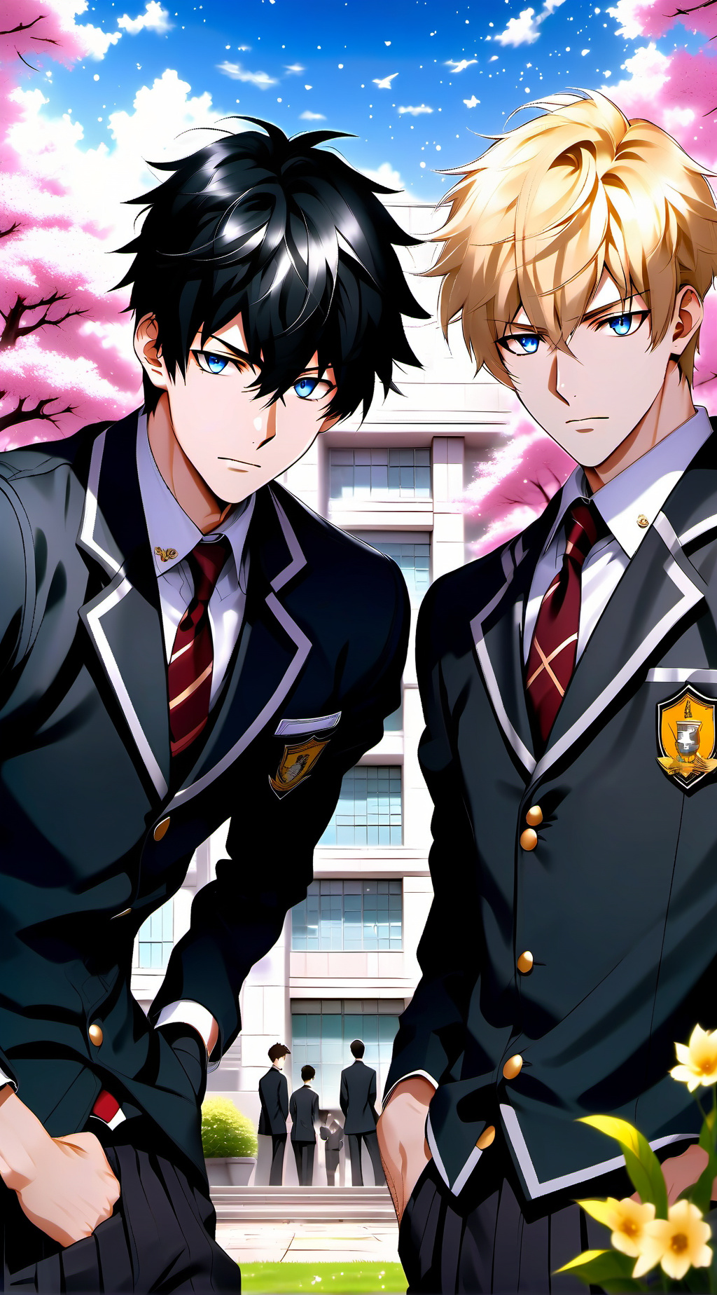 ai character: Kenji y Hiroyuki background