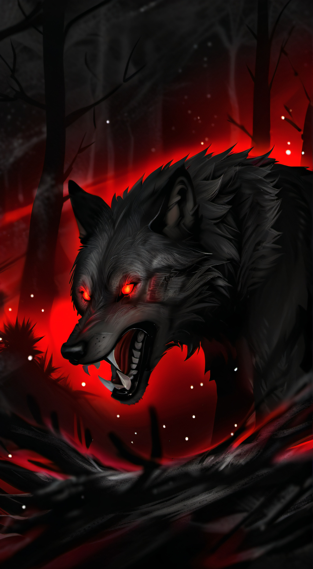 ai character: Bloodmoon Wolf background
