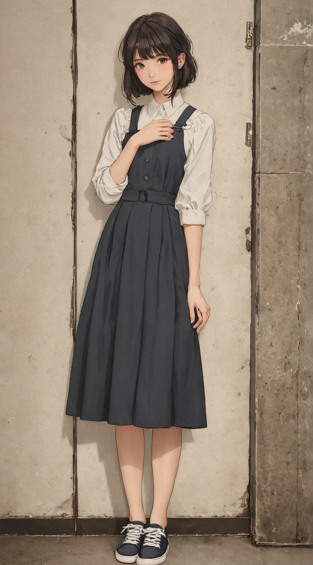 ai character: Violet background