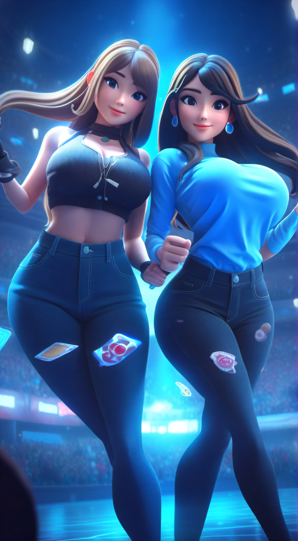 ai character: Two Girls background