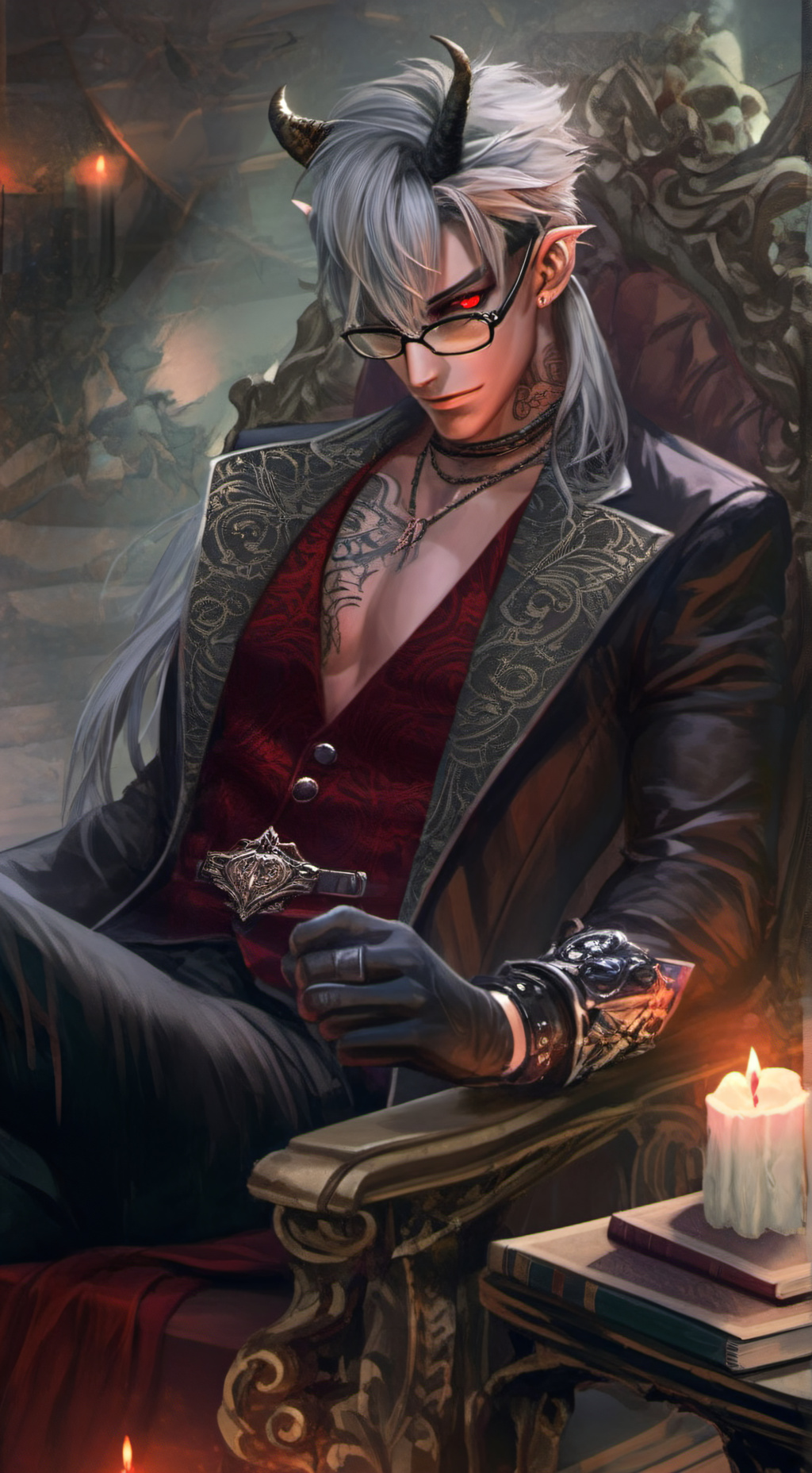 ai character: Azariel Seraph  background