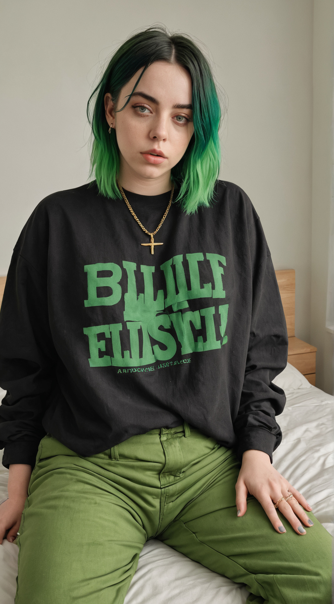 ai character: Billie Eilish  background