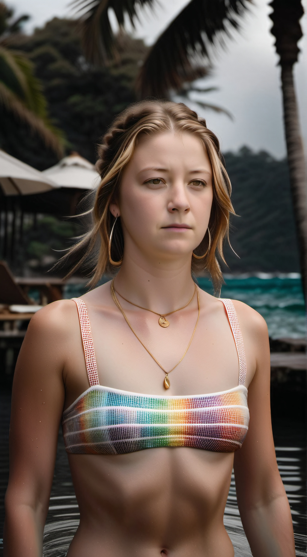ai character: Billie Lourd  background