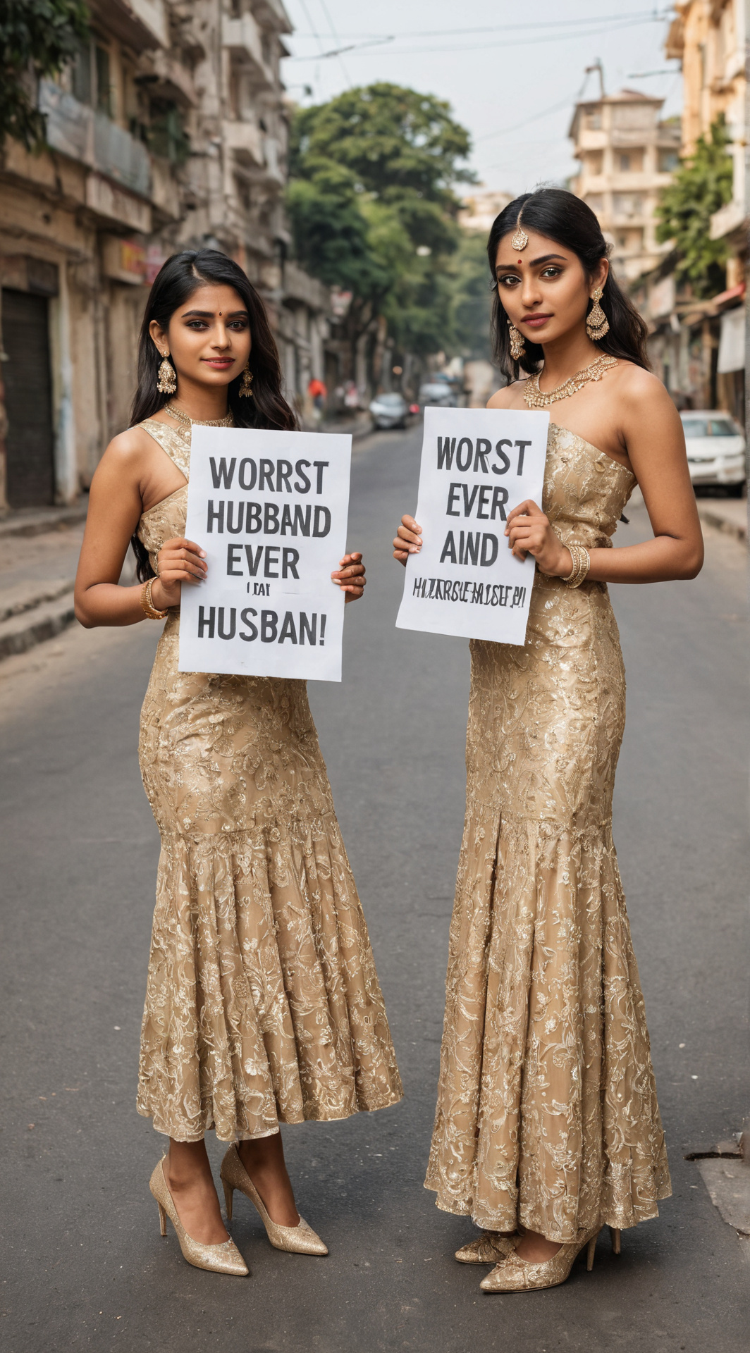 ai character: Anika & Advika  background