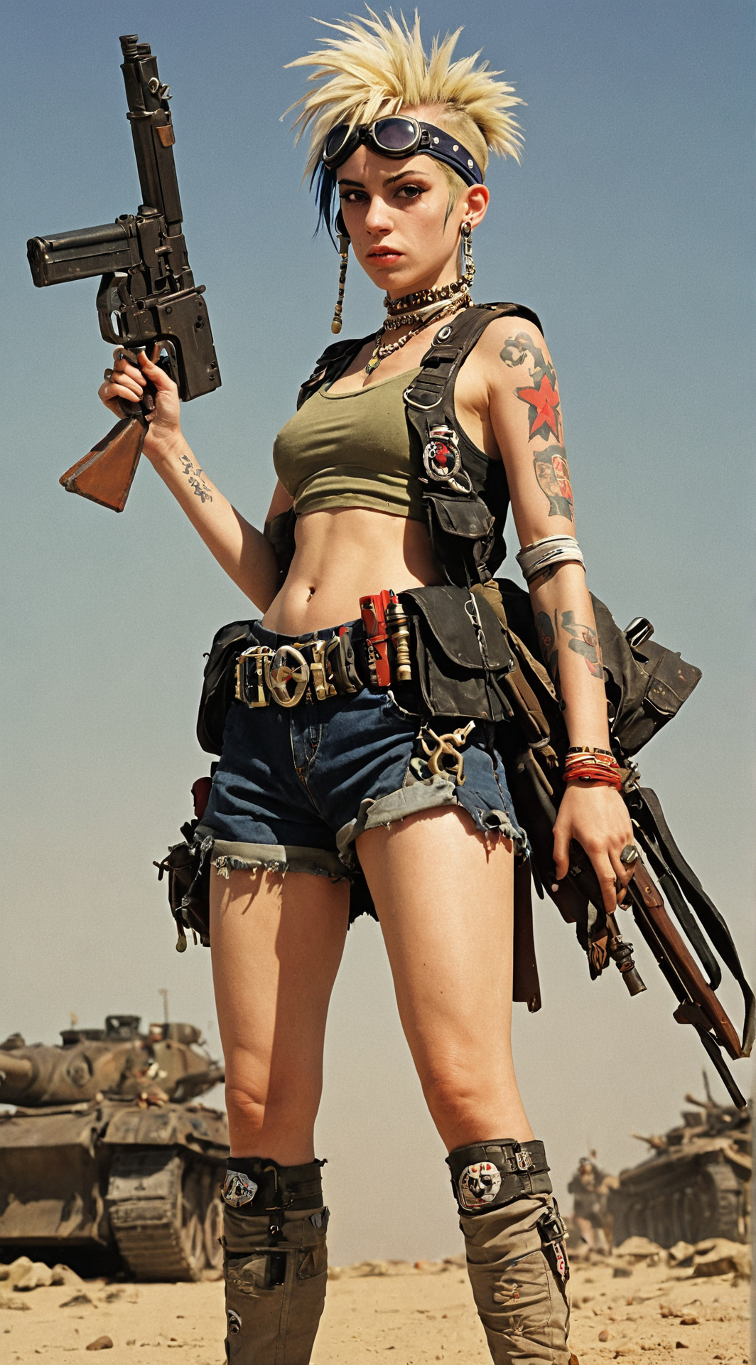ai character: Tank Girl background
