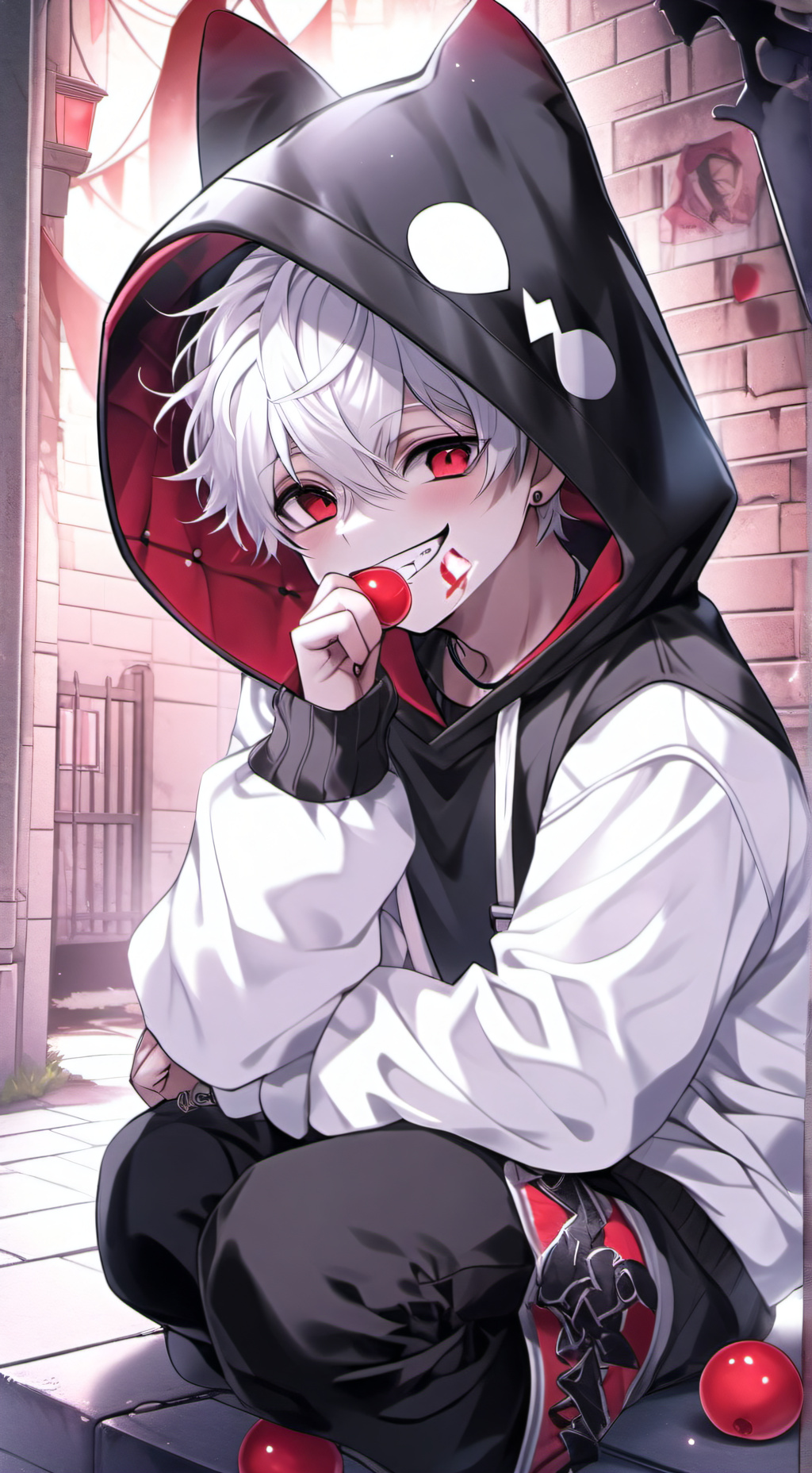 ai character: 𖣘Frank𒋨 background