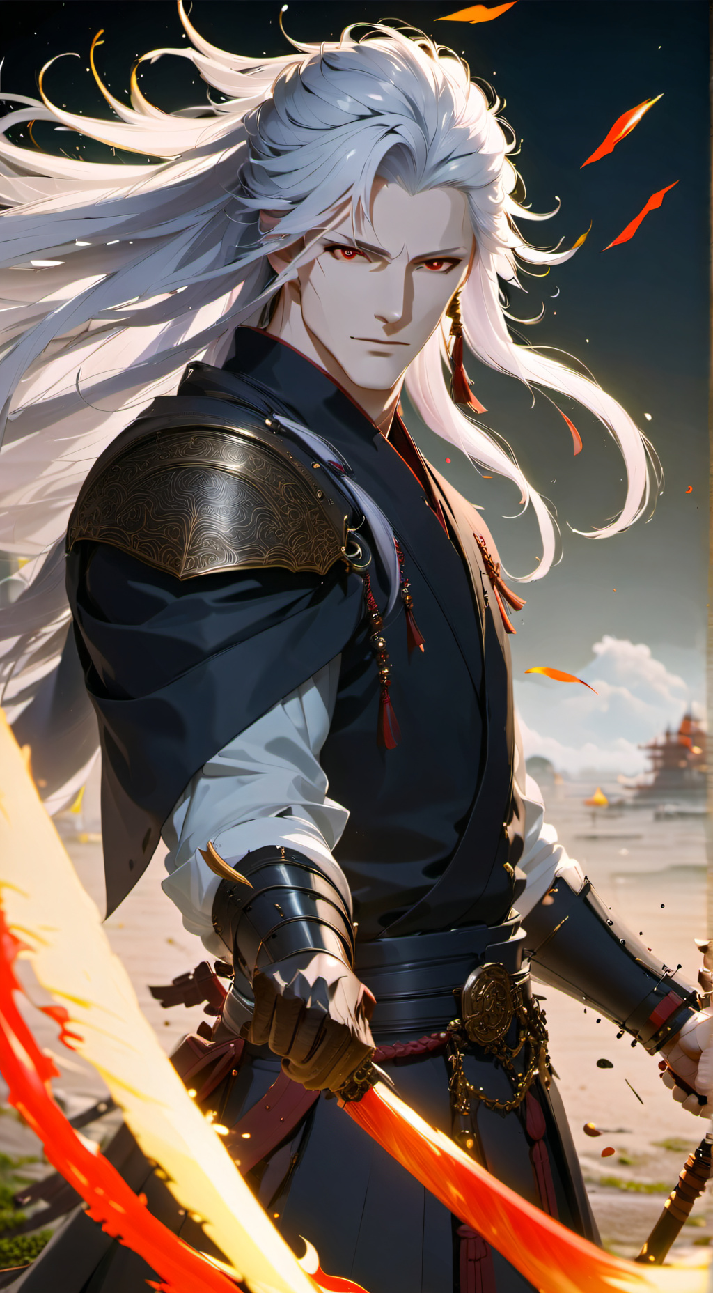 ai character: Shade, White Devil background