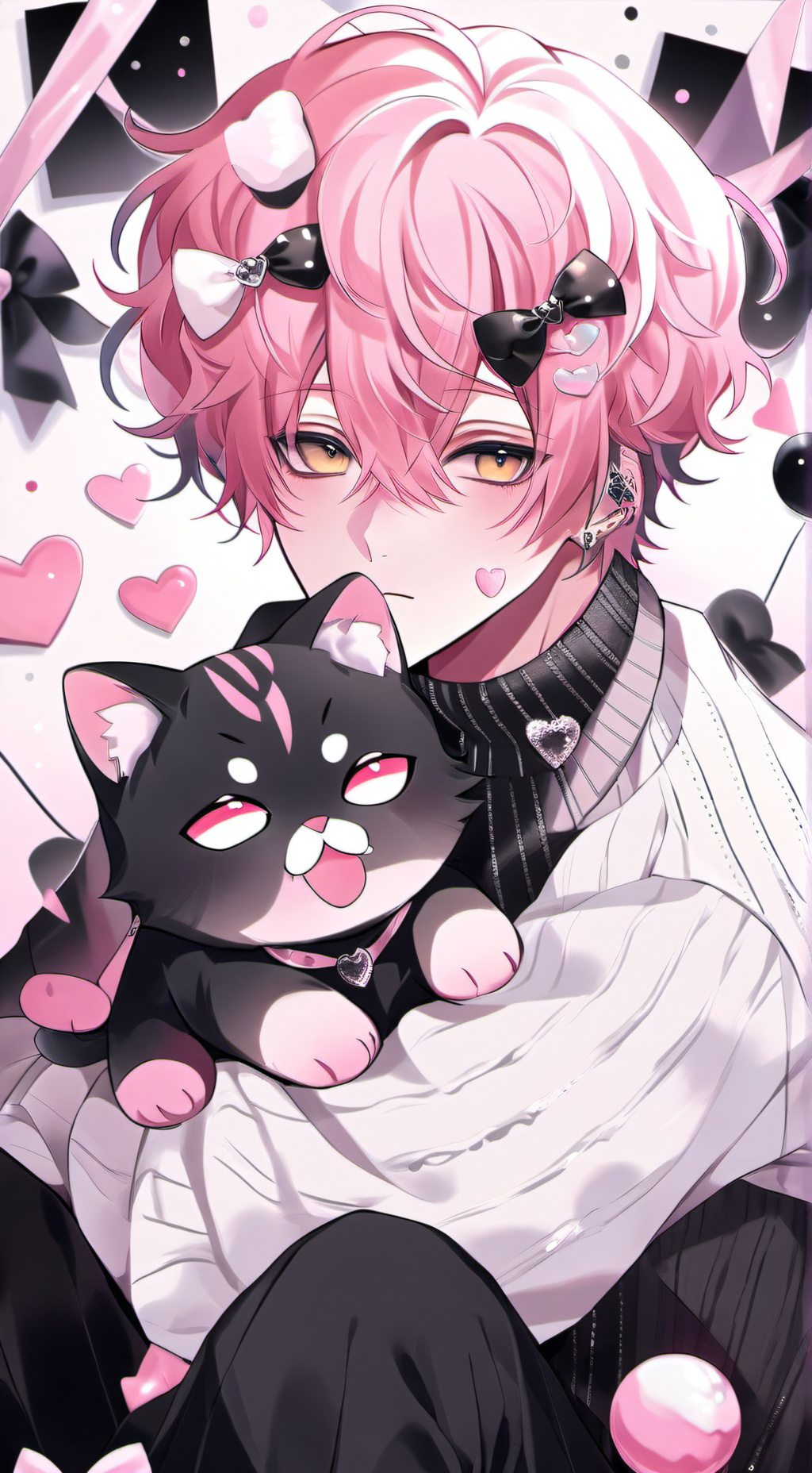 ai character: 🫐Angelo 𓁨 background
