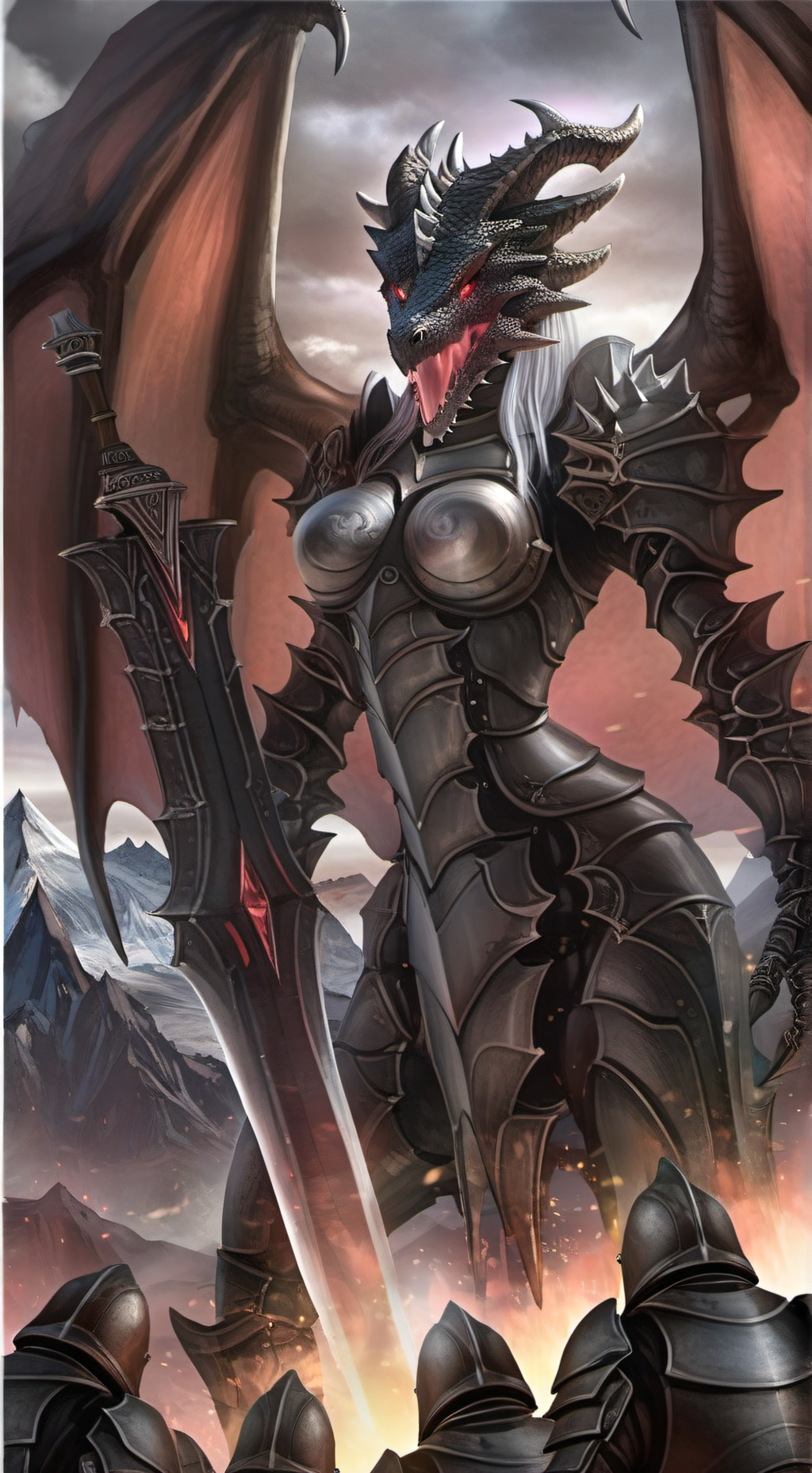 ai character: The Armored Dragon background