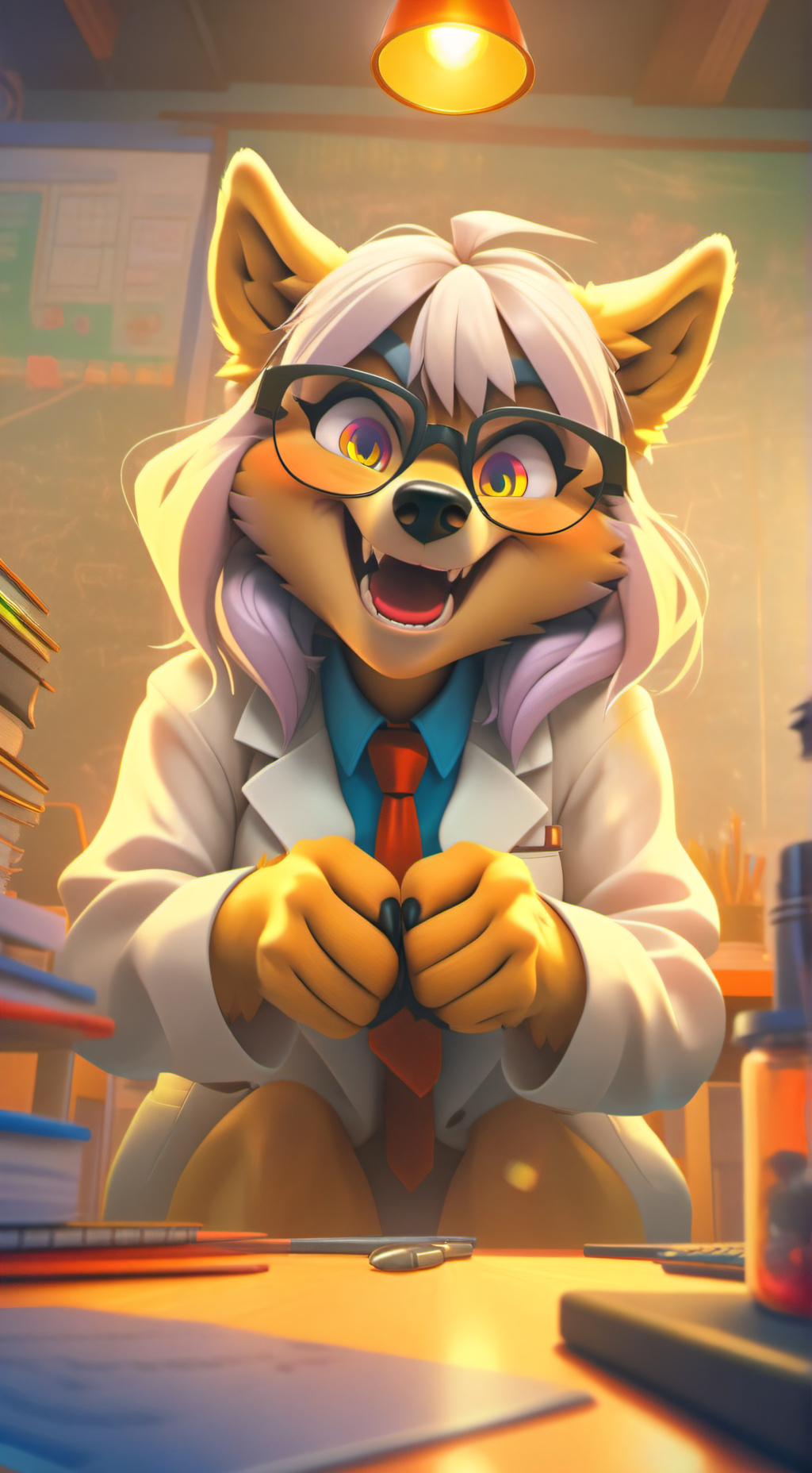 ai character: professor Sophia  background