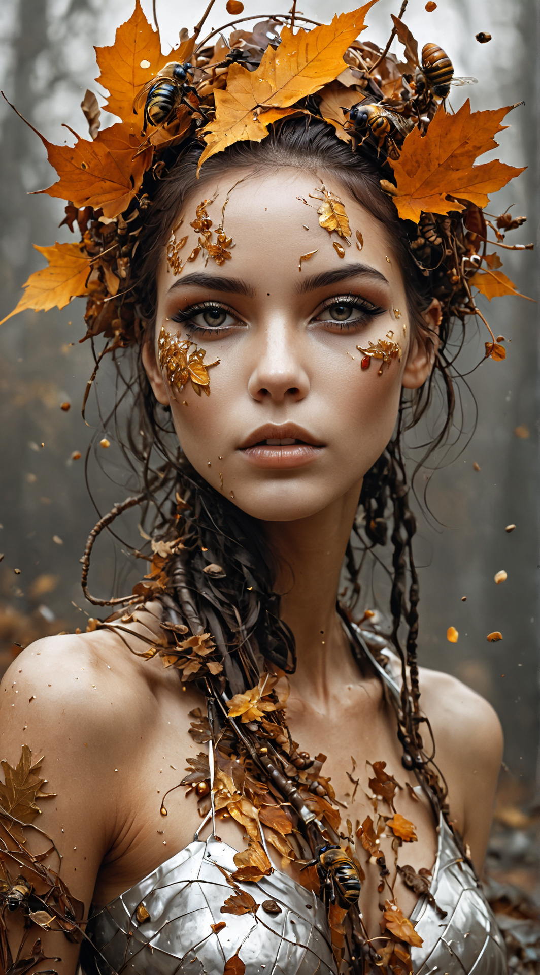 ai character: Amber background