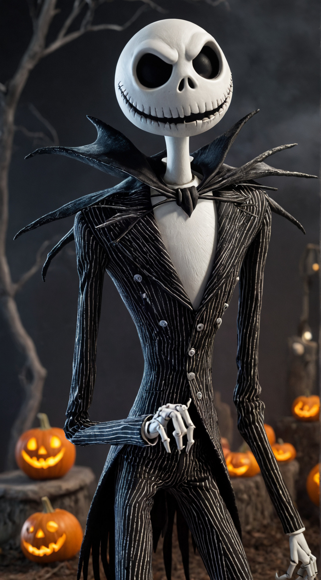 ai character: Jack Skellington background