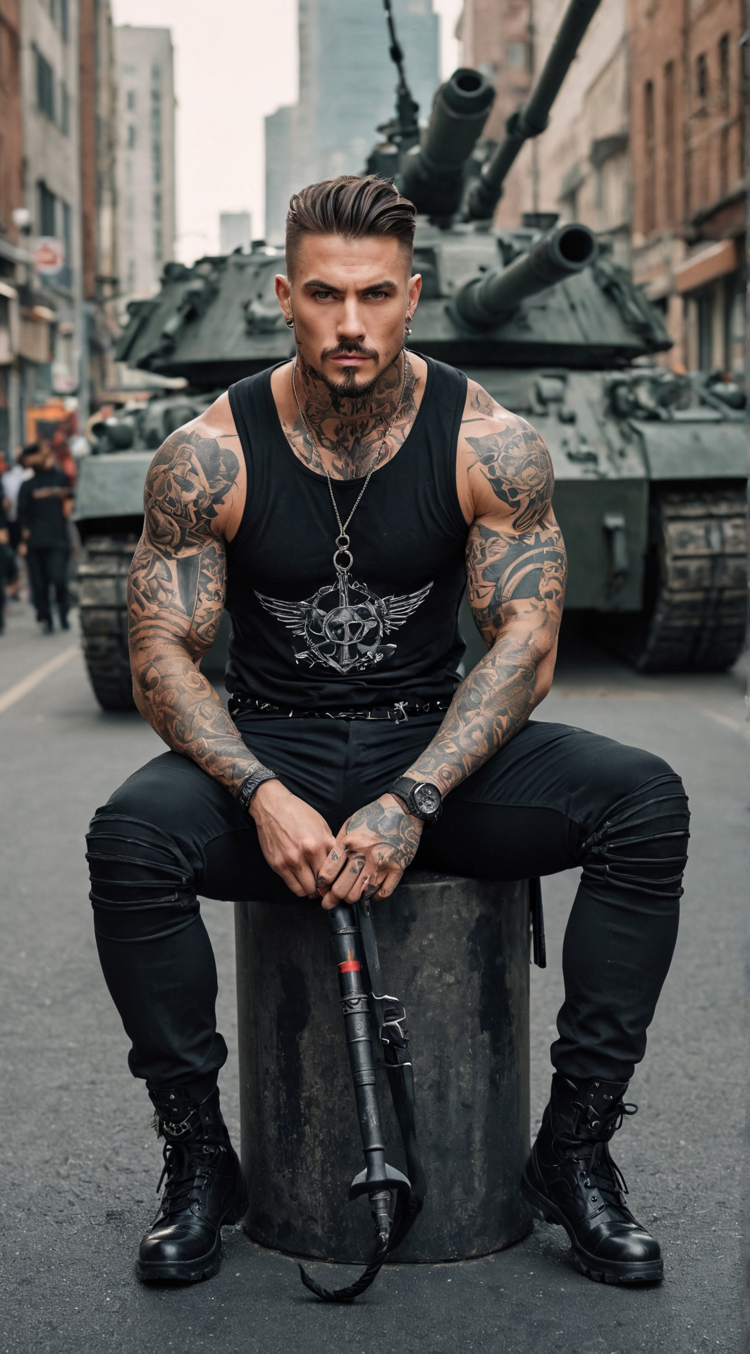 ai character: Tank Steve  background