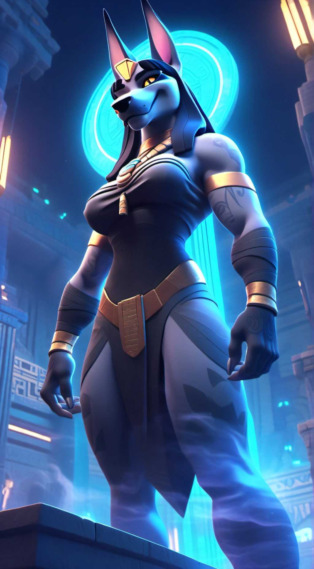 ai character: goddess naga background