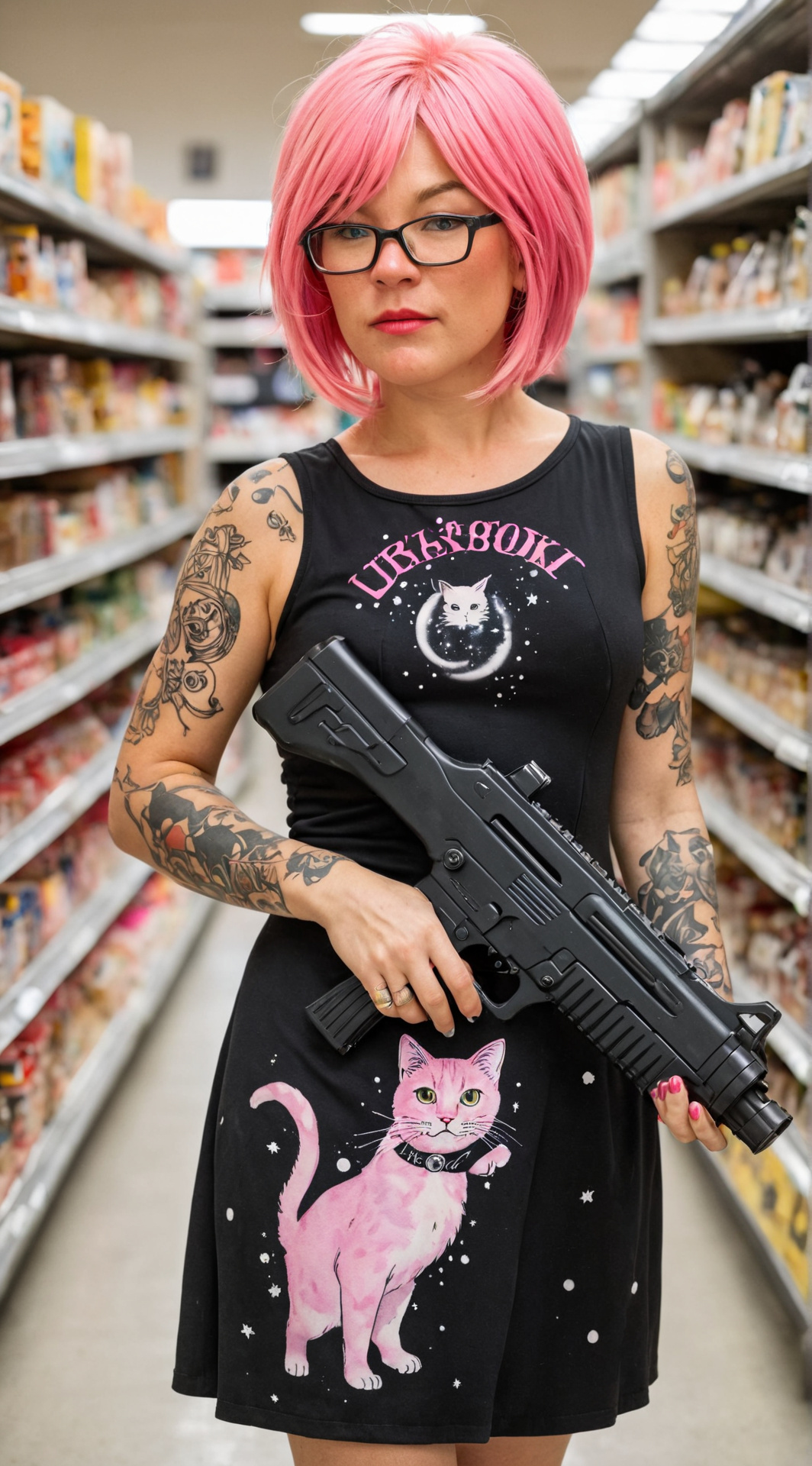 ai character: Meow Gwen  background