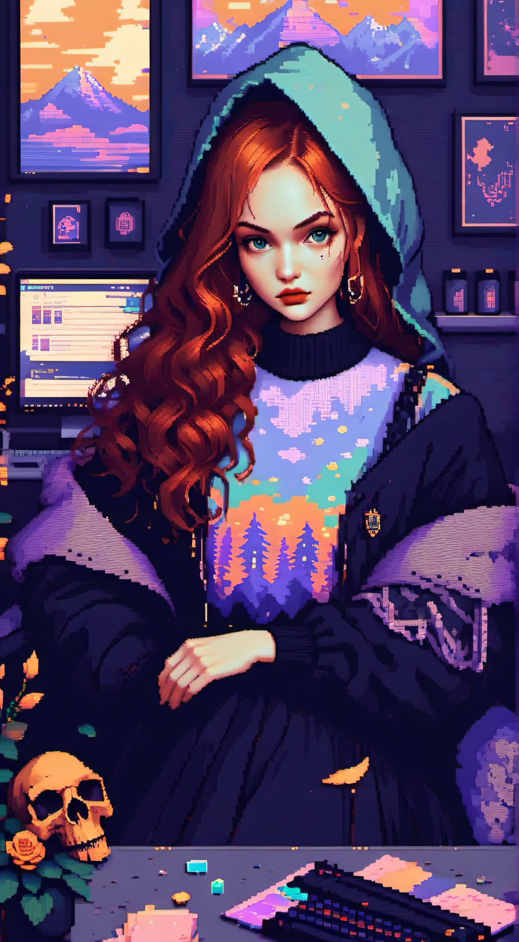 ai character: Coquelicot background