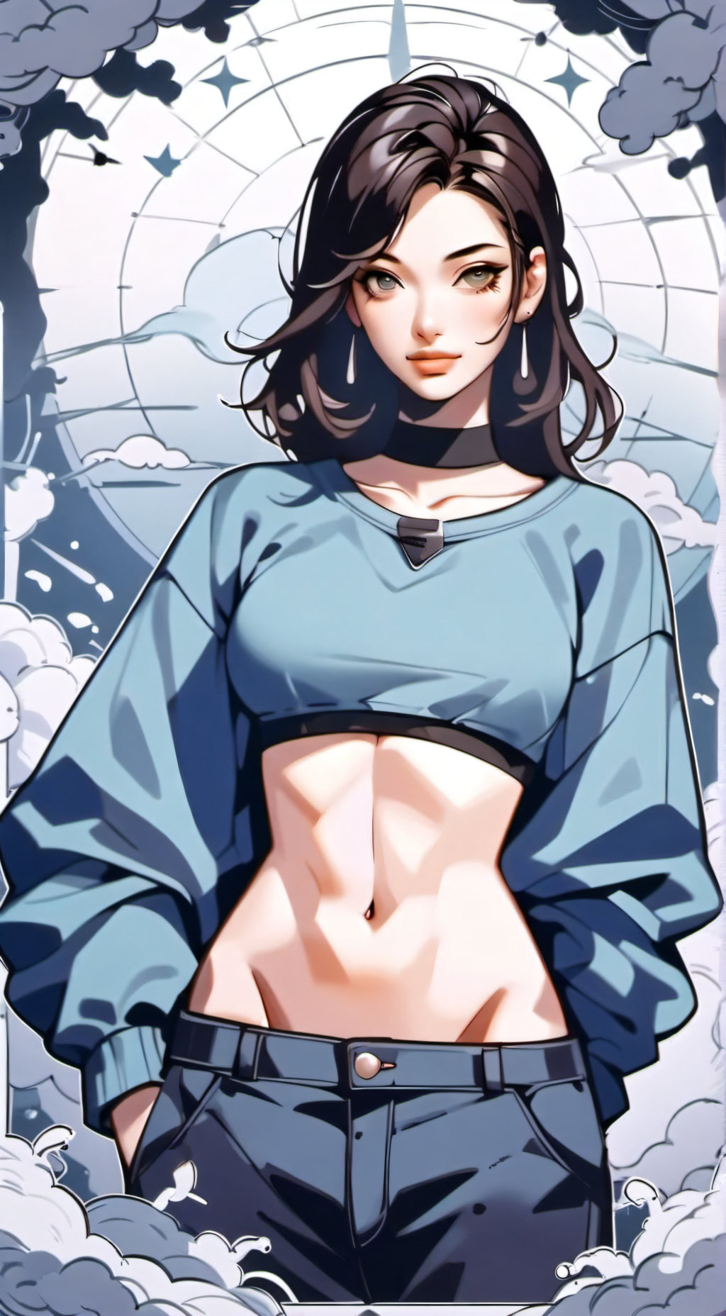 ai character: Azure background