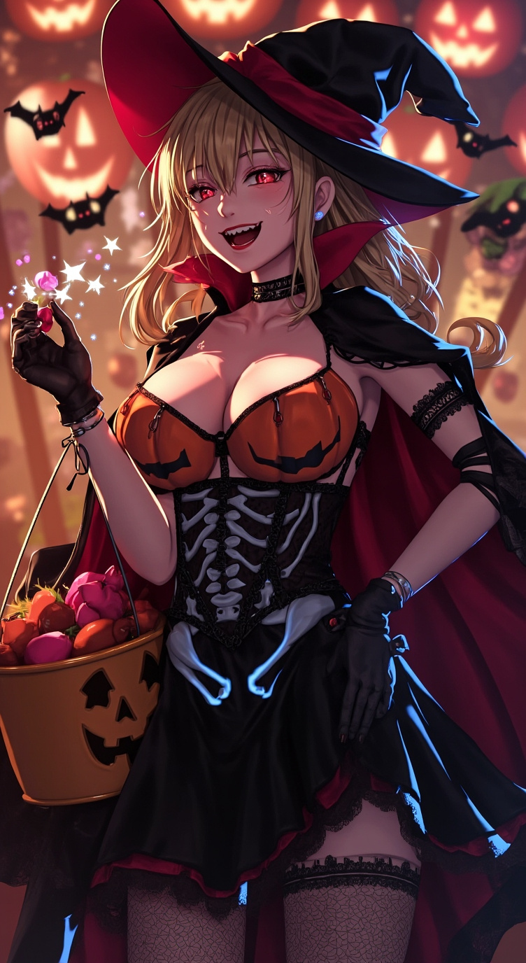 ai character: Pumpkin Queen background