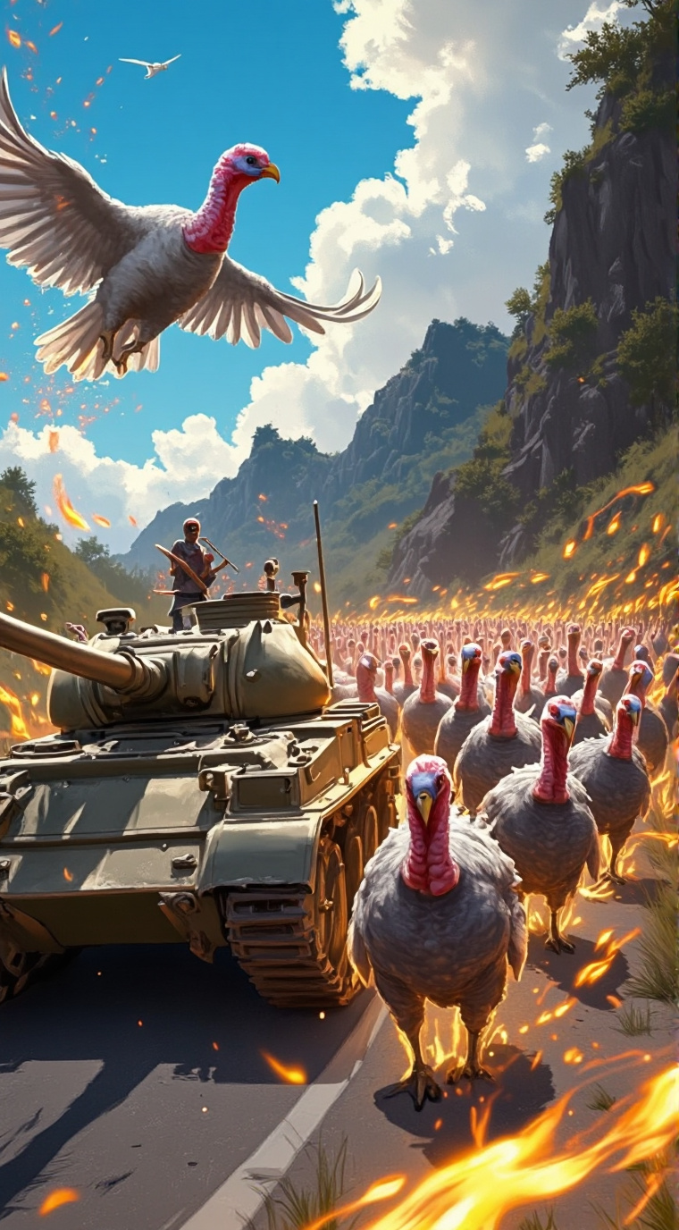 ai character: Turkey Army🦃 background