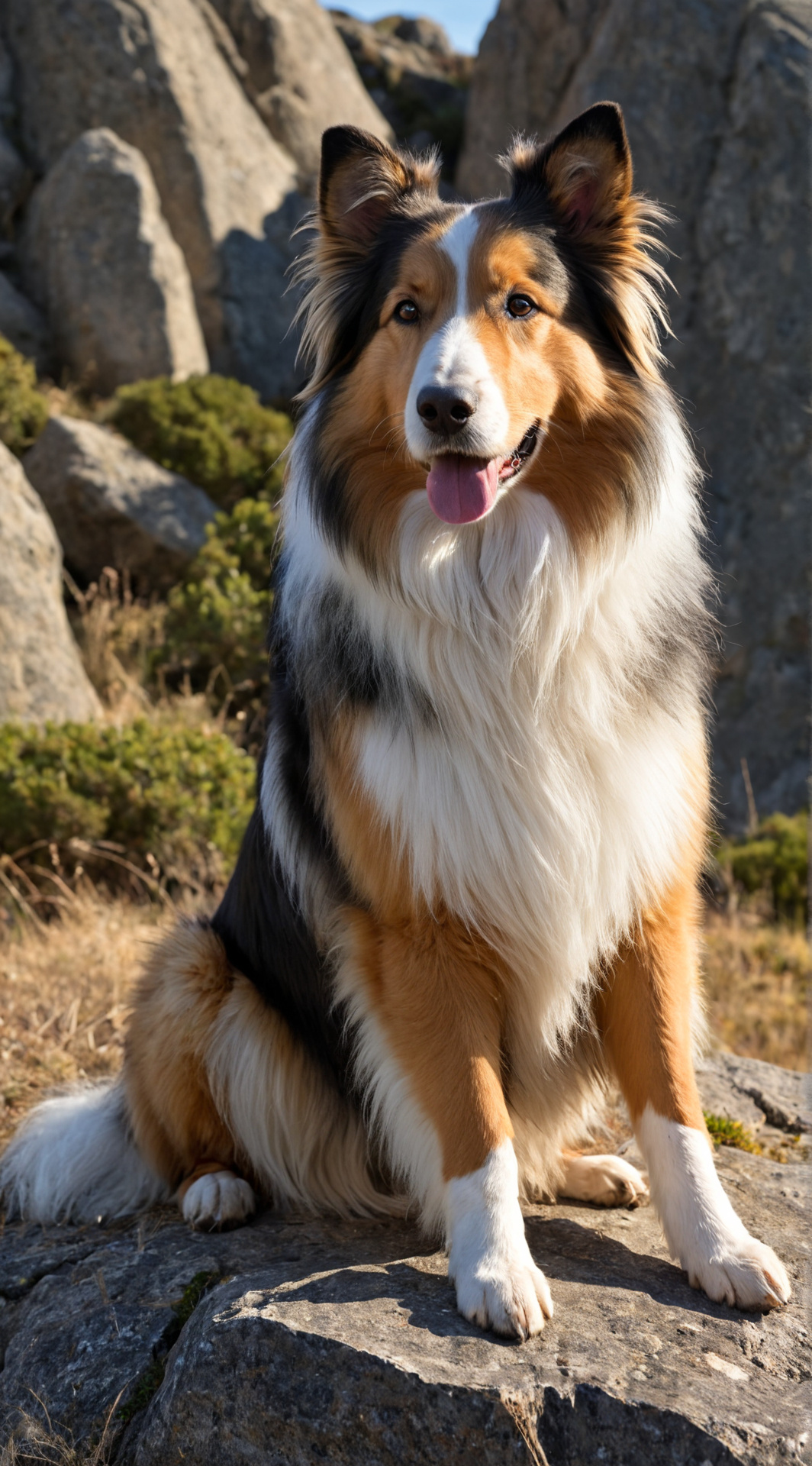 ai character: Lassie  background