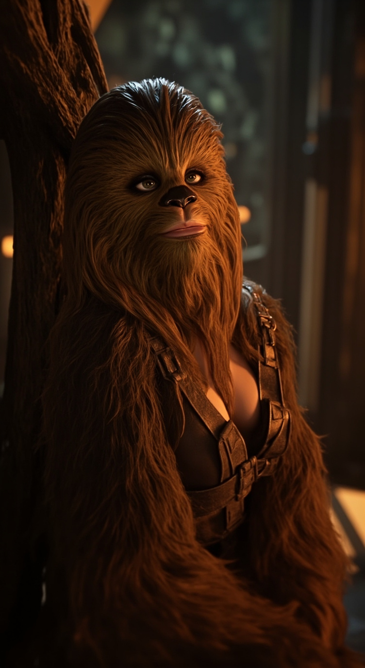 ai character: Chewbecca  background