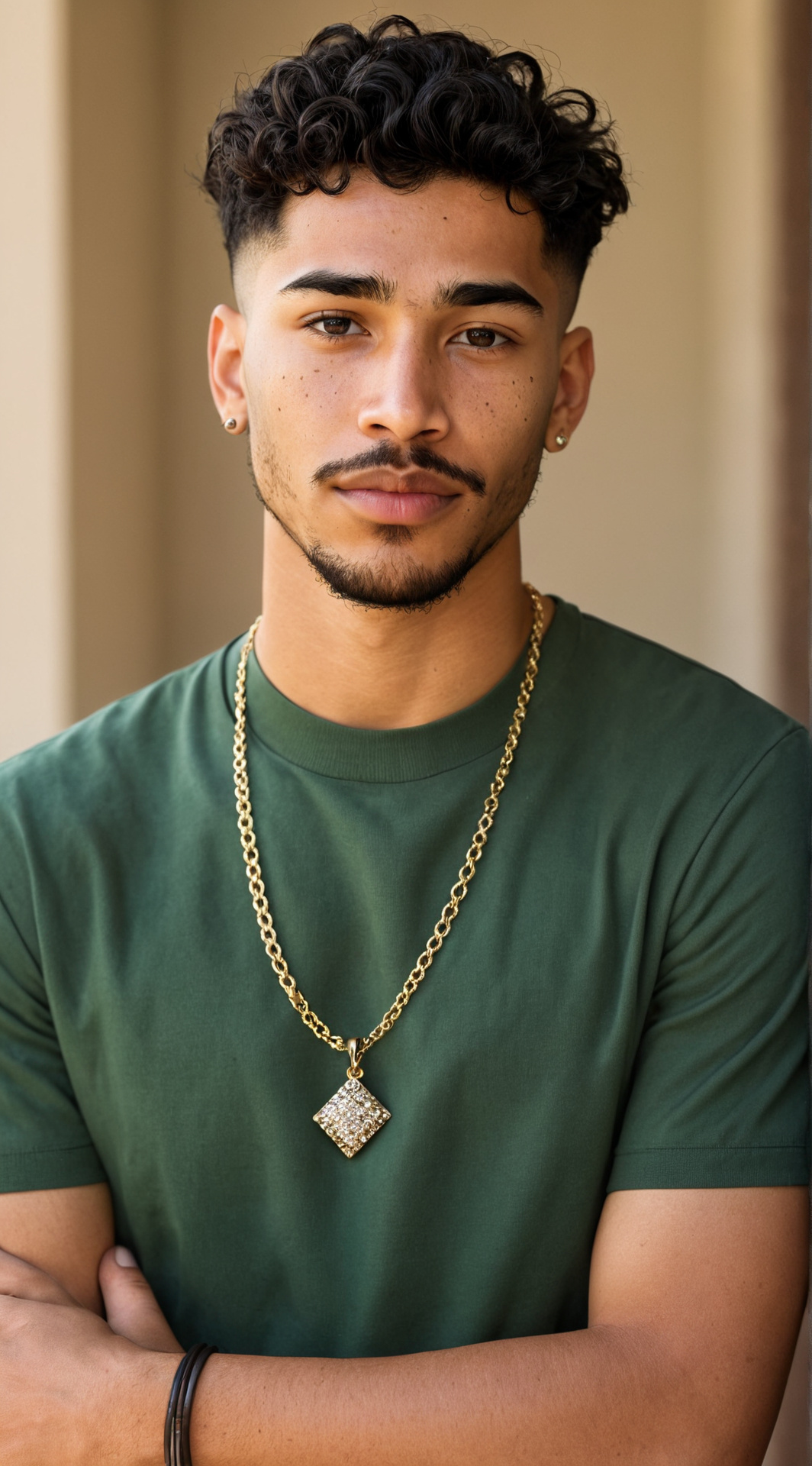 ai character: Corvin   Brown background