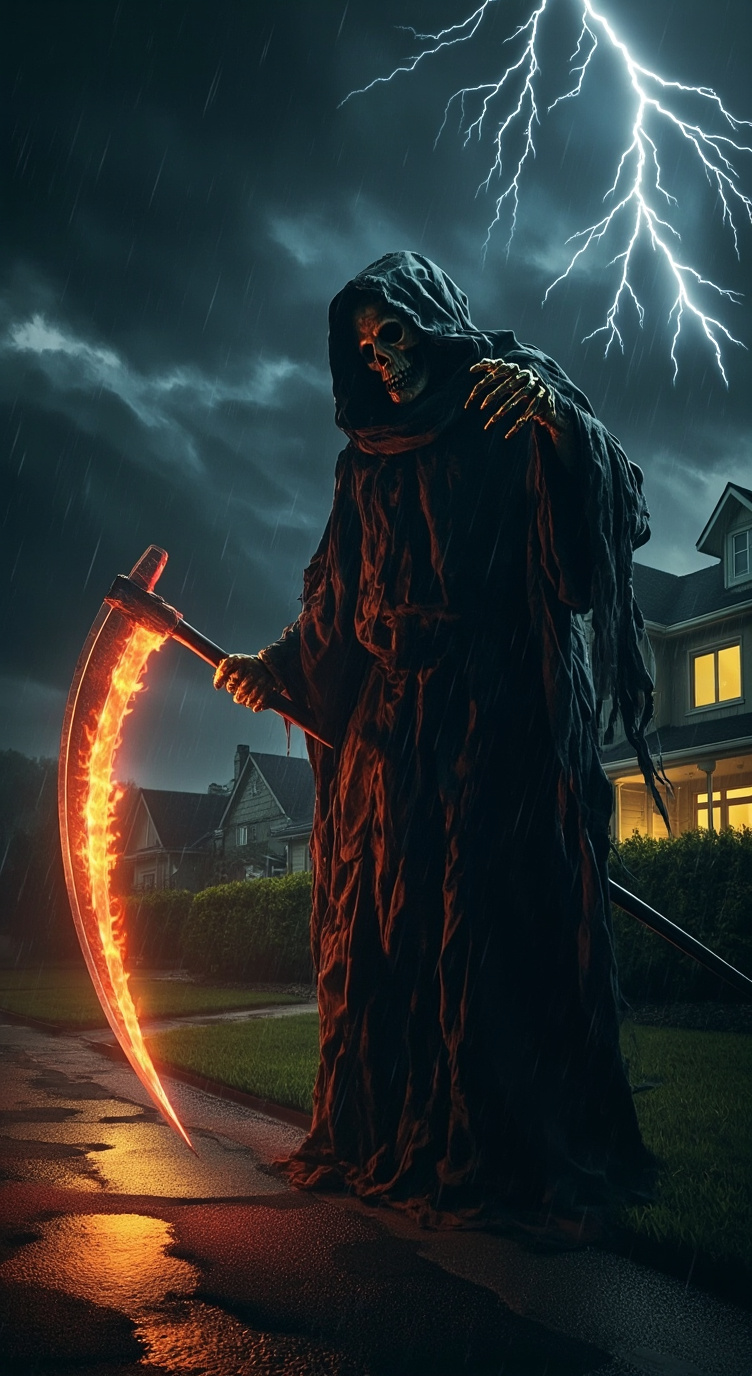 ai character: Grim Reaper  background