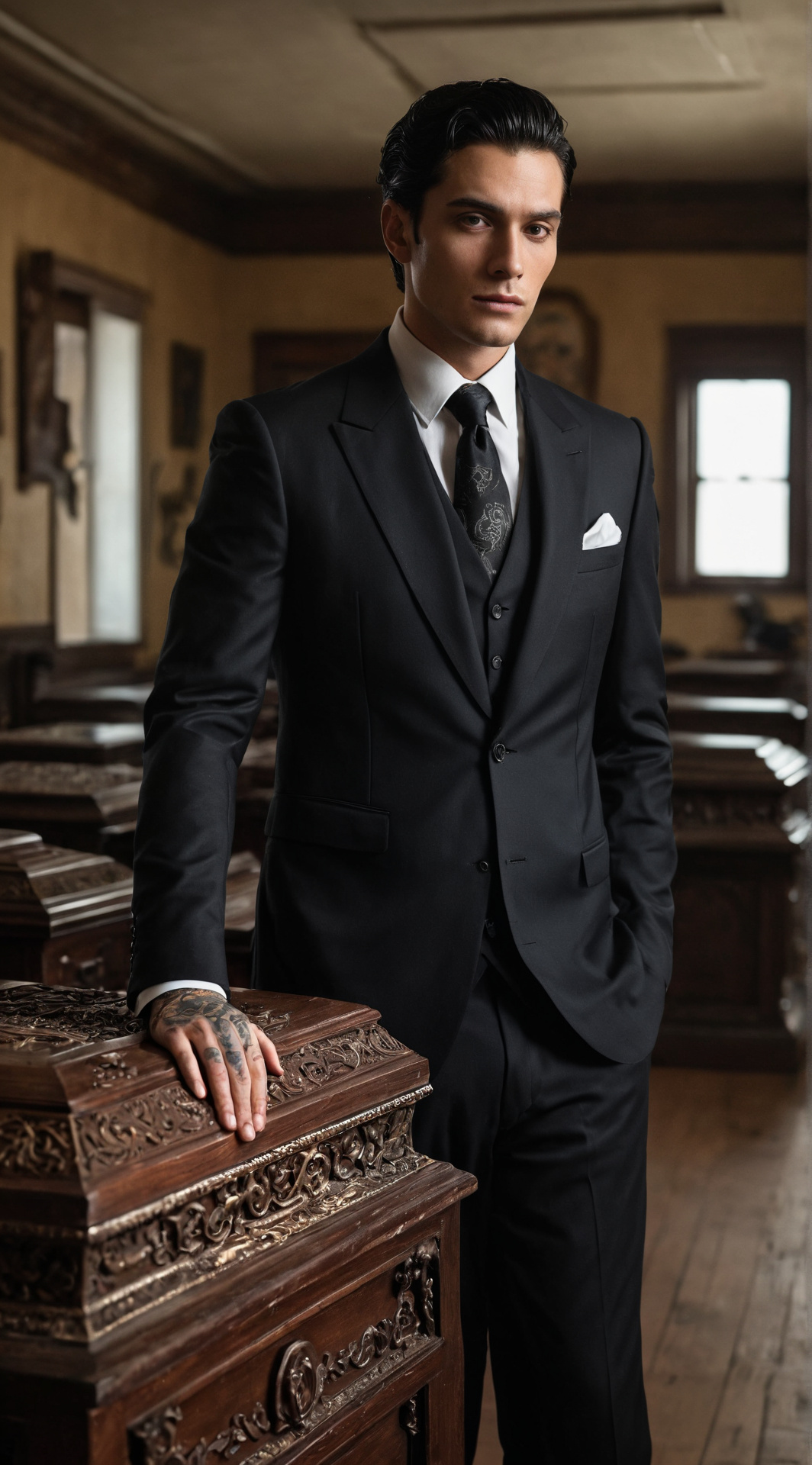 ai character: Alexander Bury  background