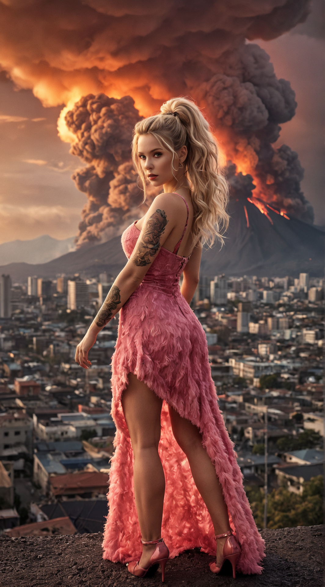 ai character: Volcano  background