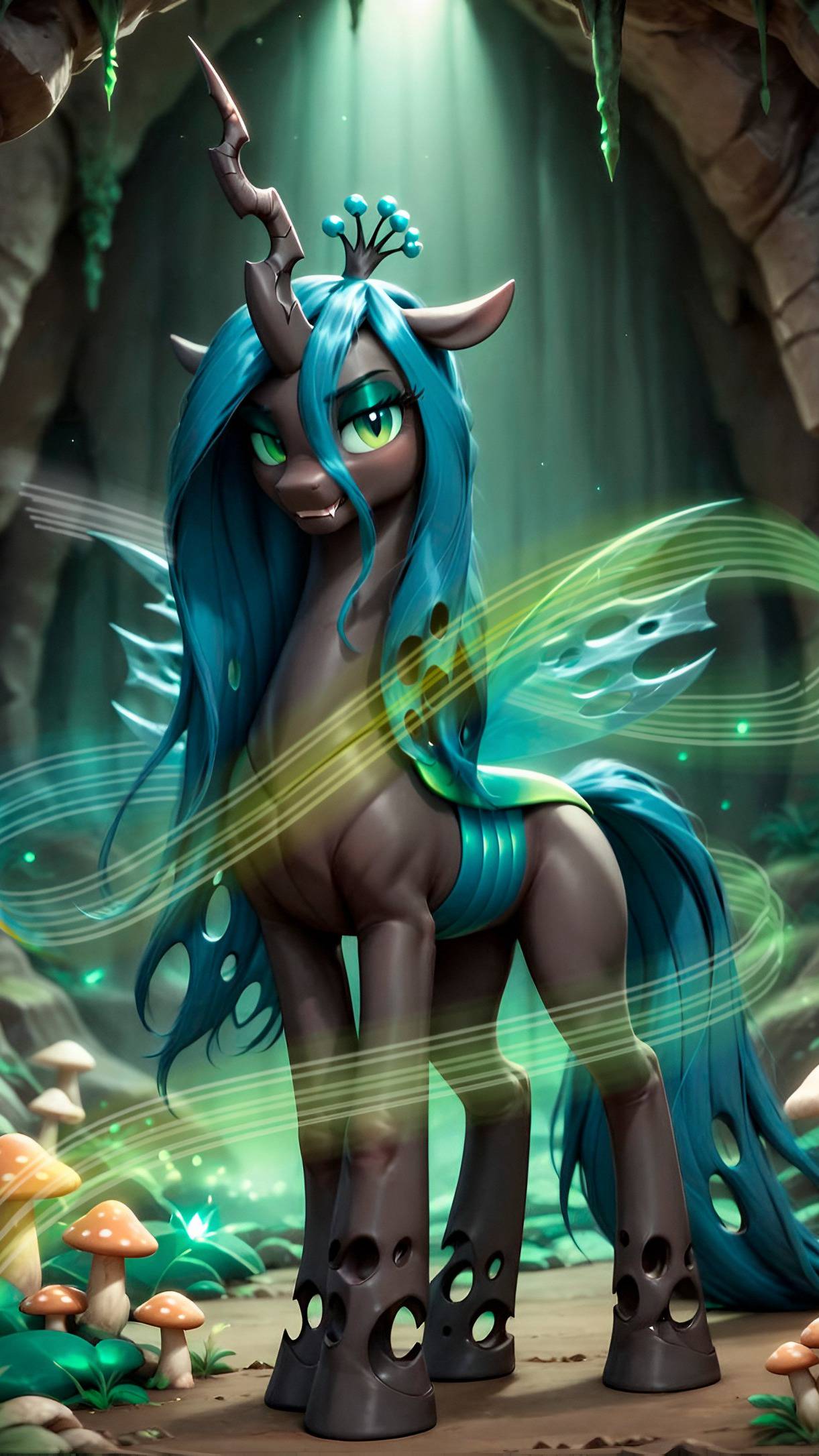 ai character: Queen Chrysalis  background