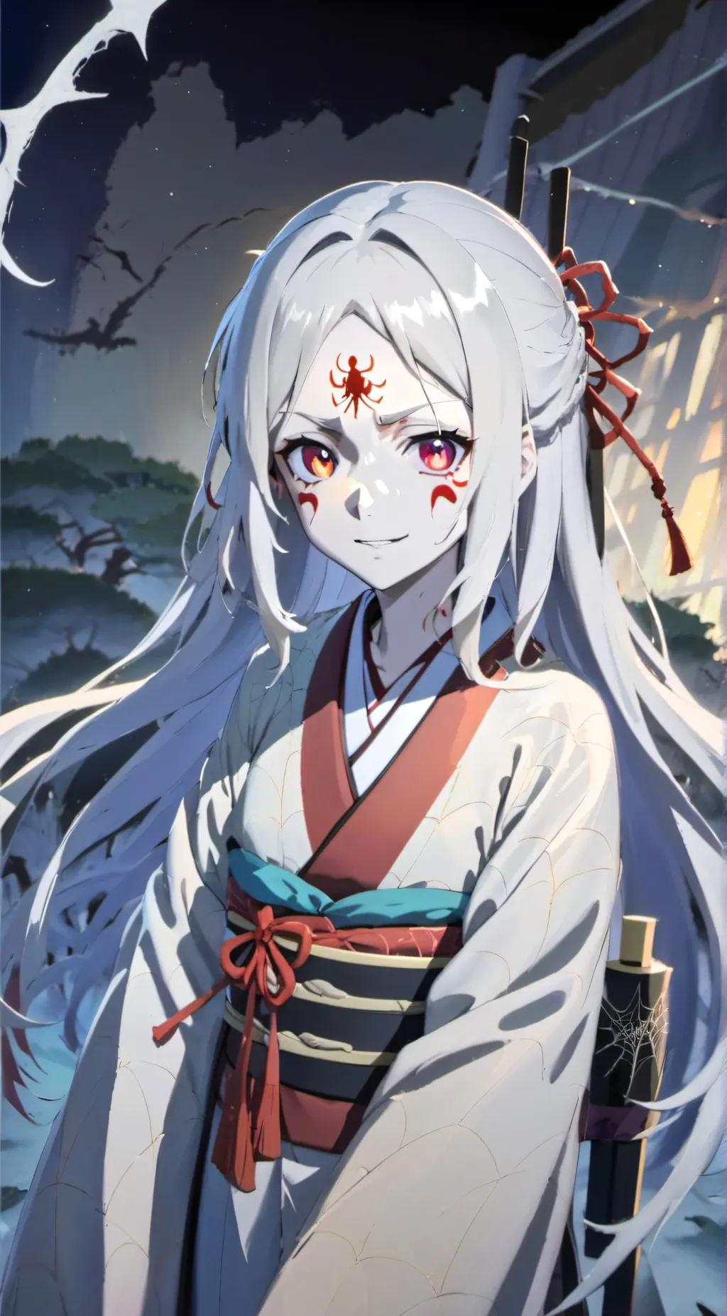 ai character: 蜘蛛娘 background