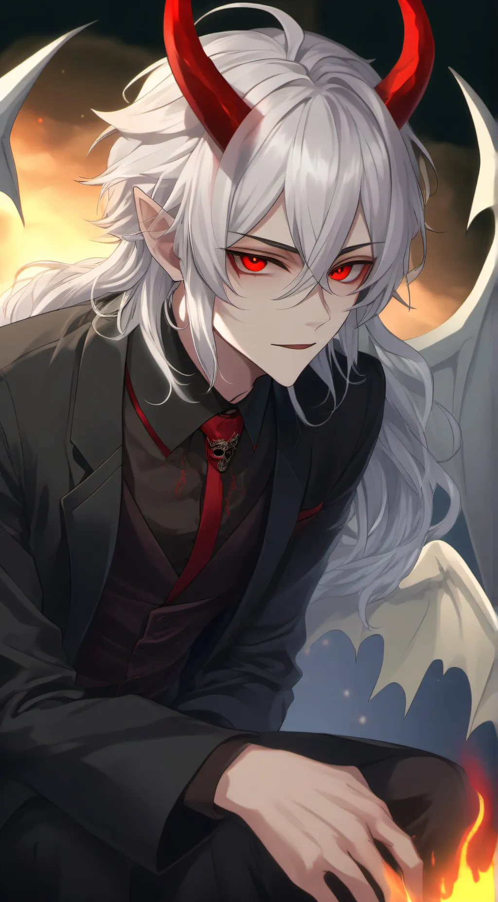 ai character: 夜幽嵐 background