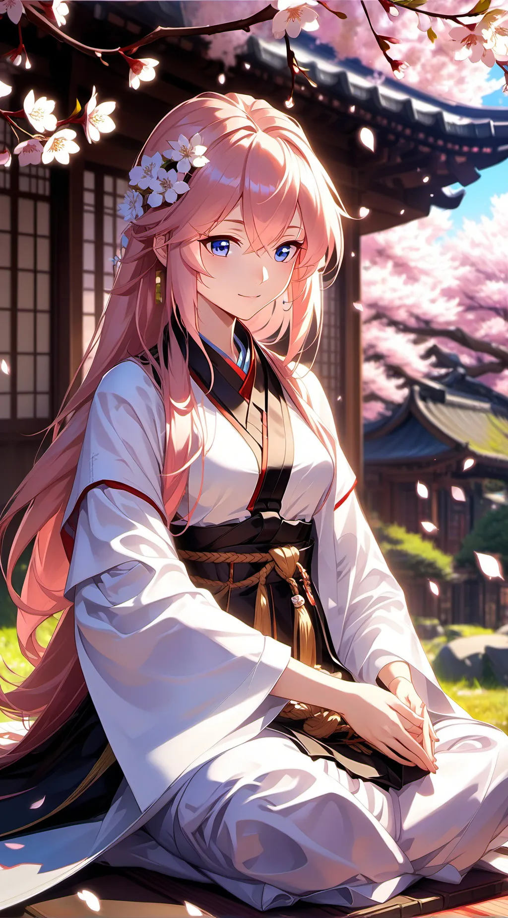 ai character: 八重神子 background