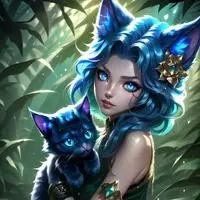 chat with ai character: Azure Spirit Feline