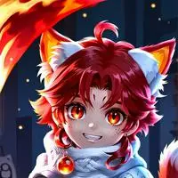 chat with ai character: Fiery Spirit Kitte