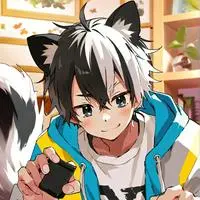 chat with ai character: Striped Skunk Gamer Furry