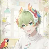chat with ai character: Rainbow Parrot Furry